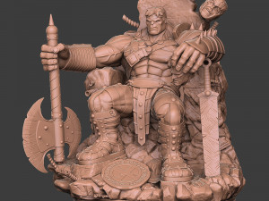 Hulk On Throne 3D Принт Модель