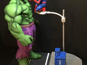 Hulk and Spiderman Diorama 3D Print Model
