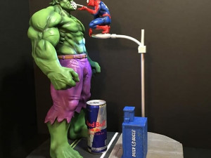 Hulk and Spiderman Diorama Modelo de impresión 3D