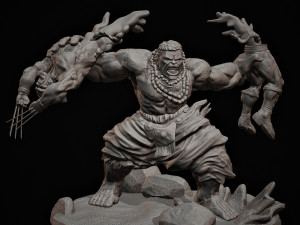 Hulk vs Wolverine 3D Baskı Modeli