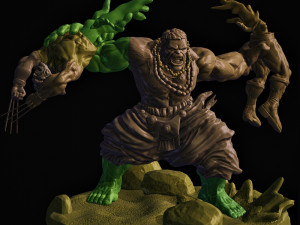 Hulk vs Wolverine 3D Baskı Modeli