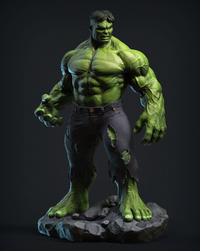 Incredible Hulk 3D-Druckmodell .c4d .max .obj .3ds .fbx .stl .blend 