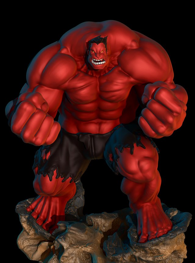 Red Hulk 3D printmodel .c4d .max .obj .3ds .fbx .stl .blend 