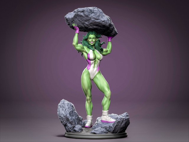 She Hulk Modelo de Impressão 3D .c4d .max .obj .3ds .fbx .stl .blend