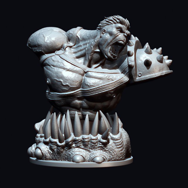 Hulk Bust 3D Print Model .c4d .max .obj .3ds .fbx .stl .blend 