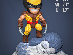 Wolverine vs Wendigo Chibi 3D 프린트 모델