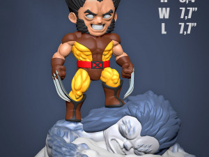 Wolverine vs Wendigo Chibi 3D 프린트 모델