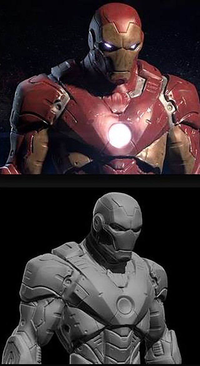 Ironman Bust 3D प्रिंट मॉडल .c4d .max .obj .3ds .fbx .stl .blend 