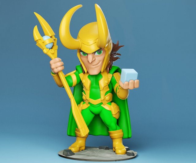 Loki Chibi 3D 打印模型 .c4d .max .obj .3ds .fbx .stl .blend 