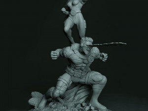 Cyclops and Jean Grey 3D Print Model