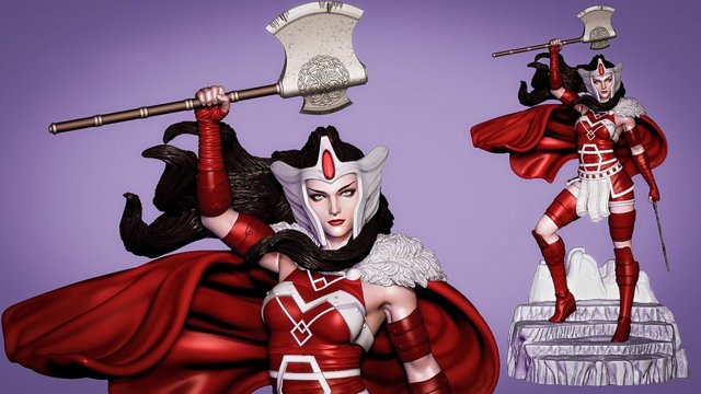 Lady Sif 3D Принт Модель .c4d .max .obj .3ds .fbx .stl .blend 