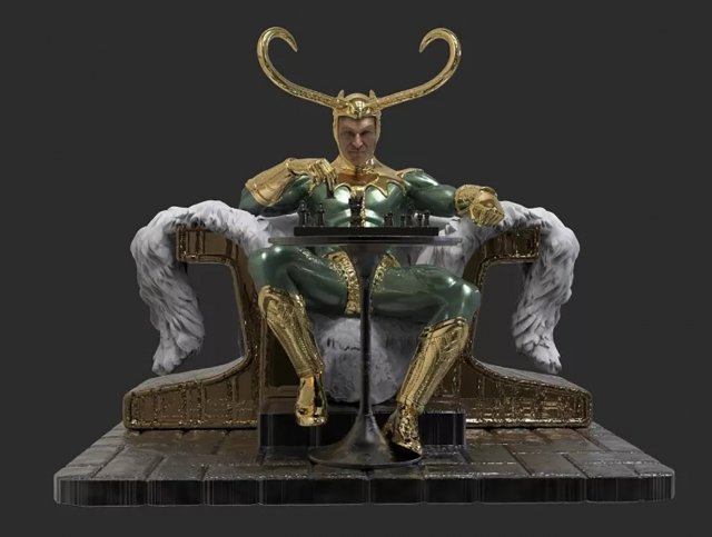 Loki Play Chess Ready to Print 3D Print Model .c4d .max .obj .3ds .fbx .stl .blend 