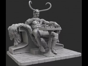 Loki Play Chess Ready to Print 3D Print Model