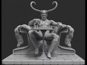 Loki Play Chess Ready to Print 3D Print Model
