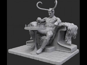 Loki Play Chess Ready to Print 3D Print Model