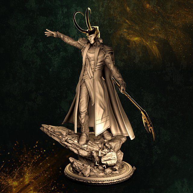 Loki Statues Model Cetak 3D .c4d .max .obj .3ds .fbx .stl .blend 