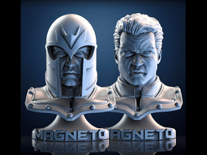 Magneto Bust 3D 프린트 모델