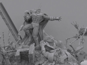 Magneto vs Wolverine 3D Print Model