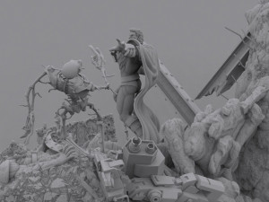 Magneto vs Wolverine 3D Print Model