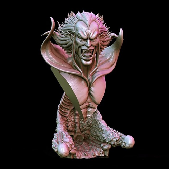 Mephisto Bust Model Cetak 3D .c4d .max .obj .3ds .fbx .stl .blend 