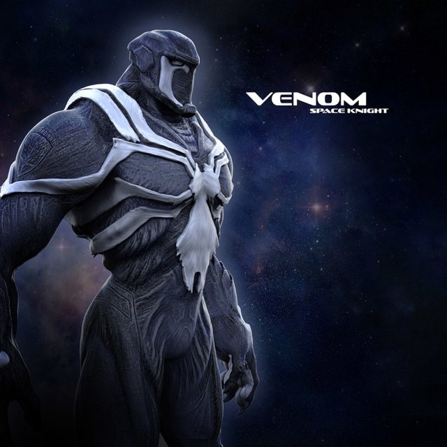 Venom Space Knight 3D Print Model .c4d .max .obj .3ds .fbx .stl .blend 