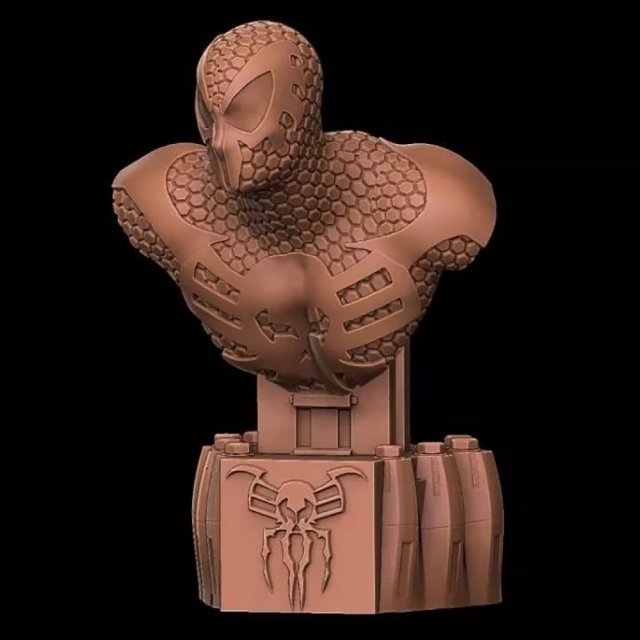 Spiderman 2099 Bust 3D प्रिंट मॉडल .c4d .max .obj .3ds .fbx .stl .blend 