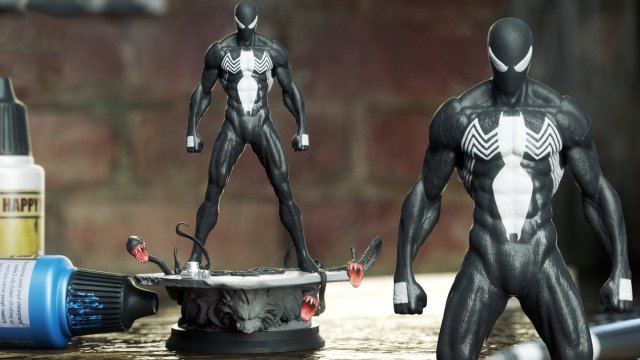 Symbiote Spiderman 3Dプリントモデル .c4d .max .obj .3ds .fbx .stl .blend 