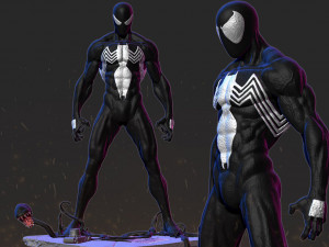 Symbiote Spiderman 3Dプリントモデル
