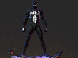 Symbiote Spiderman 3Dプリントモデル