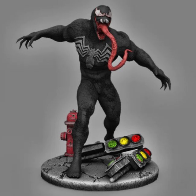 Venom 3D Print Model .c4d .max .obj .3ds .fbx .stl .blend 