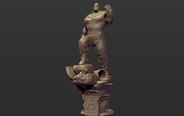 Thanos 3D 프린트 모델 .c4d .max .obj .3ds .fbx .stl .blend 