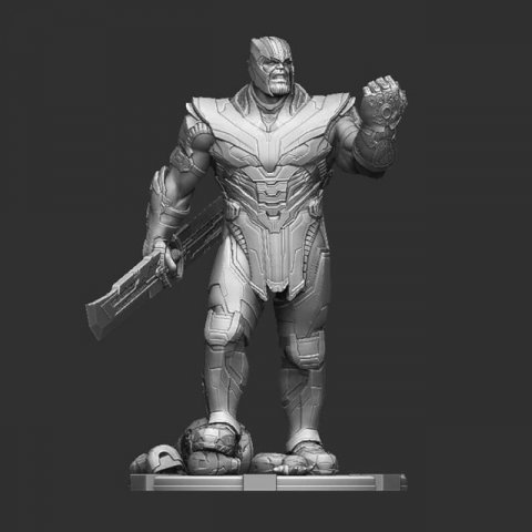Thanos Endgame 3D Baskı Modeli .c4d .max .obj .3ds .fbx .stl .blend 