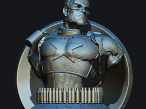 Captain America Bust 3D Print Model