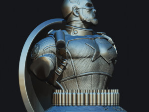 Captain America Bust 3D Print Model