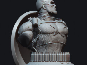 Captain America Bust 3D Print Model