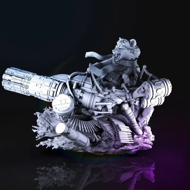 Rocket Racoon Modello di stampa 3D .c4d .max .obj .3ds .fbx .stl .blend 