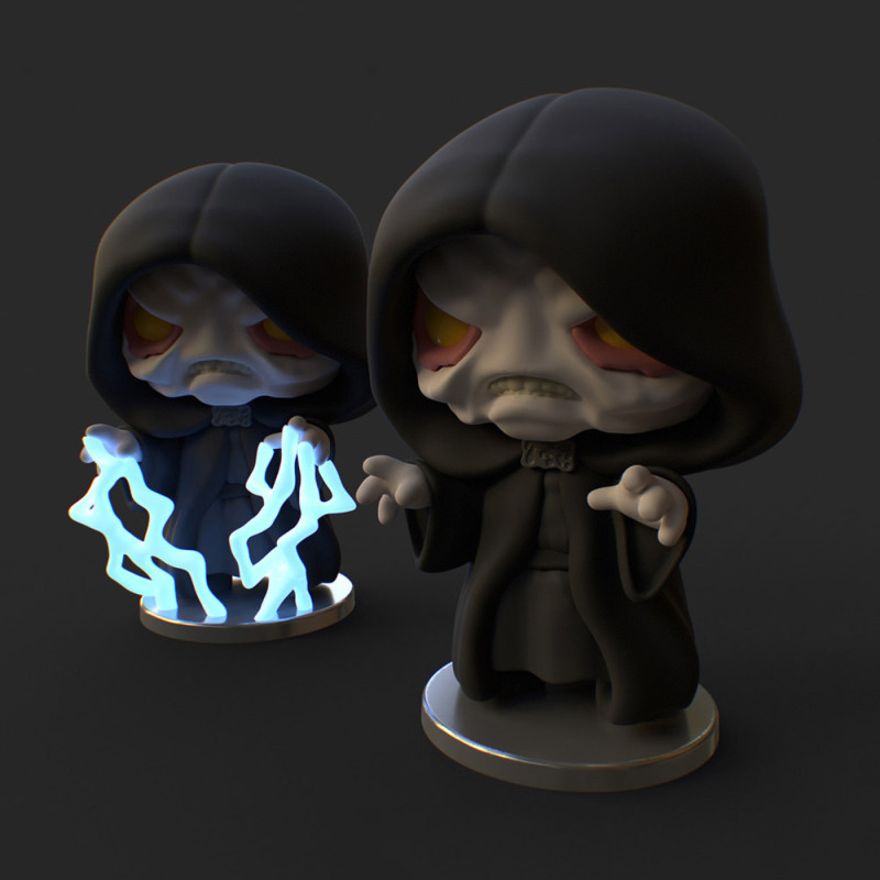 Darth Sidious - Emperor Palpatine 3D Baskı Modeli .c4d .max .obj .3ds .fbx .stl .blend