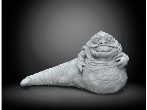 Jabba and Throne 3D Baskı Modeli