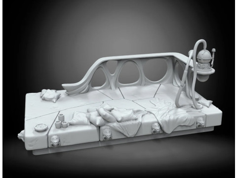 Jabba and Throne 3D Baskı Modeli