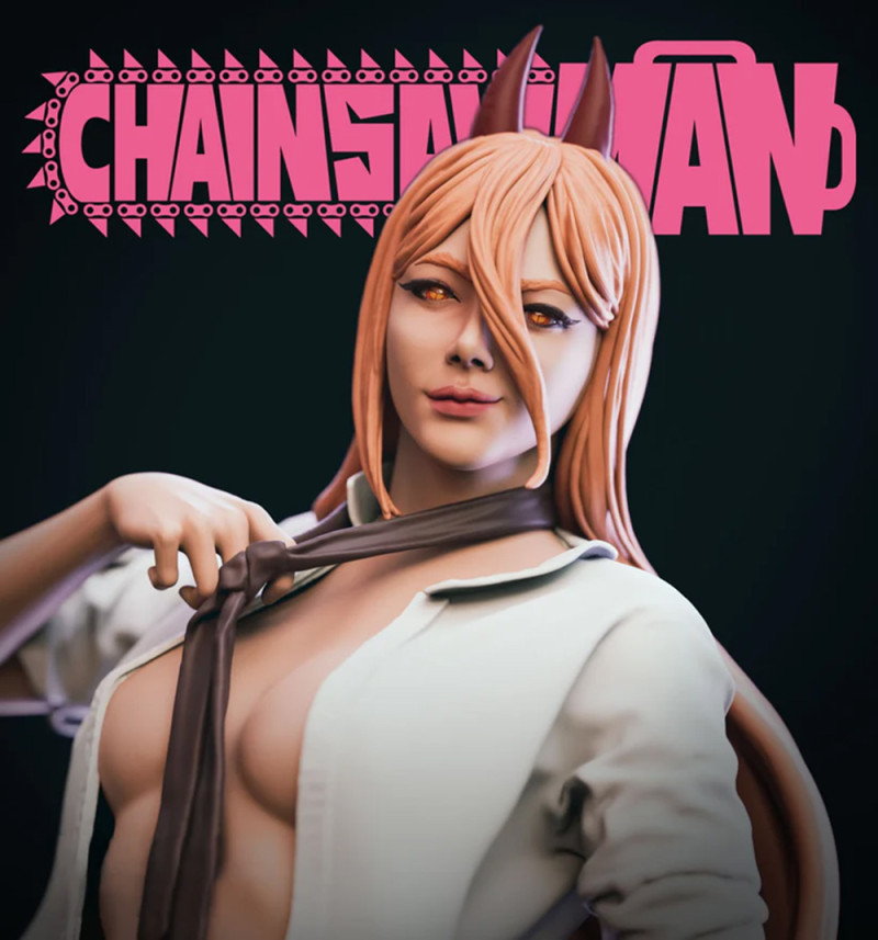 Power - Chainsaw Man 3D Принт Модель .c4d .max .obj .3ds .fbx .stl .blend