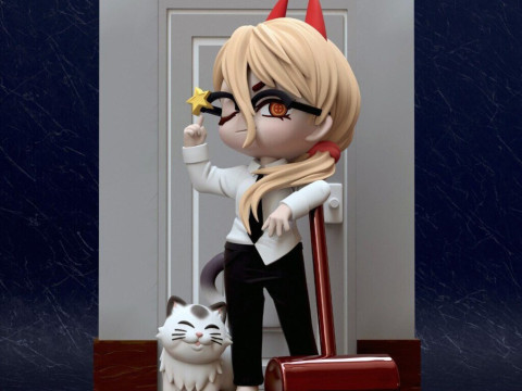 Power Chibi Chainsaw Man 3D Print Model