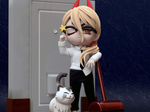 Power Chibi Chainsaw Man Modelo de Impressão 3D