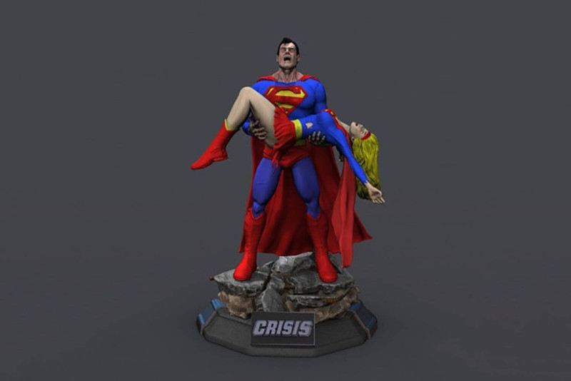 Superman Crisis Model Cetak 3D .c4d .max .obj .3ds .fbx .stl .blend 