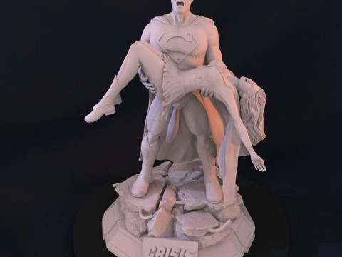 Superman Crisis Model Cetak 3D