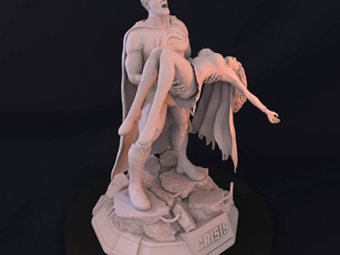 Superman Crisis Model Cetak 3D