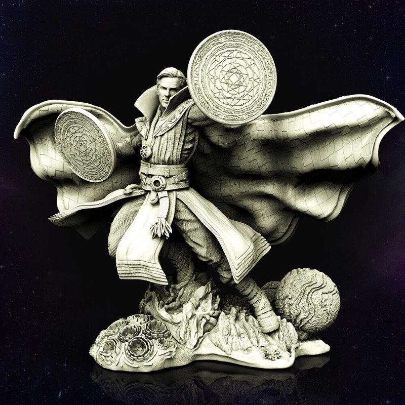Dr Strange Statue Modello di stampa 3D .c4d .max .obj .3ds .fbx .stl .blend