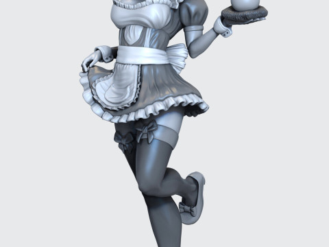 Android 18 Sexy Maid 3D Print Model