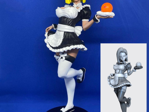 Android 18 Sexy Maid 3D Print Model