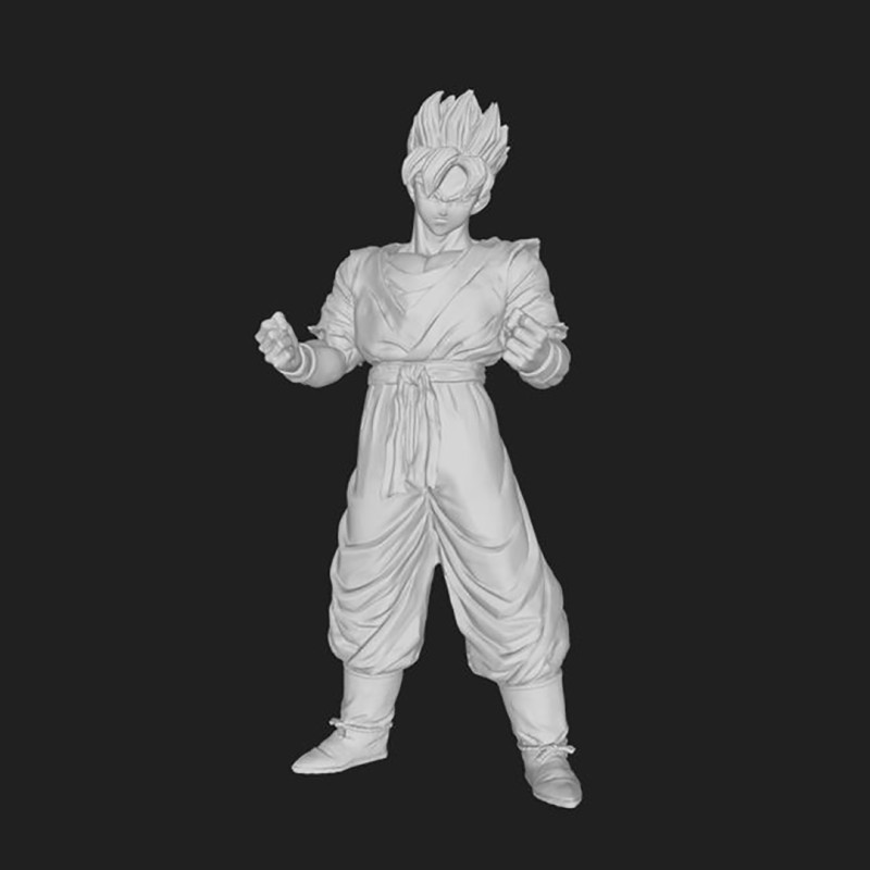 Son Gohan 3D Принт Модель .c4d .max .obj .3ds .fbx .stl .blend