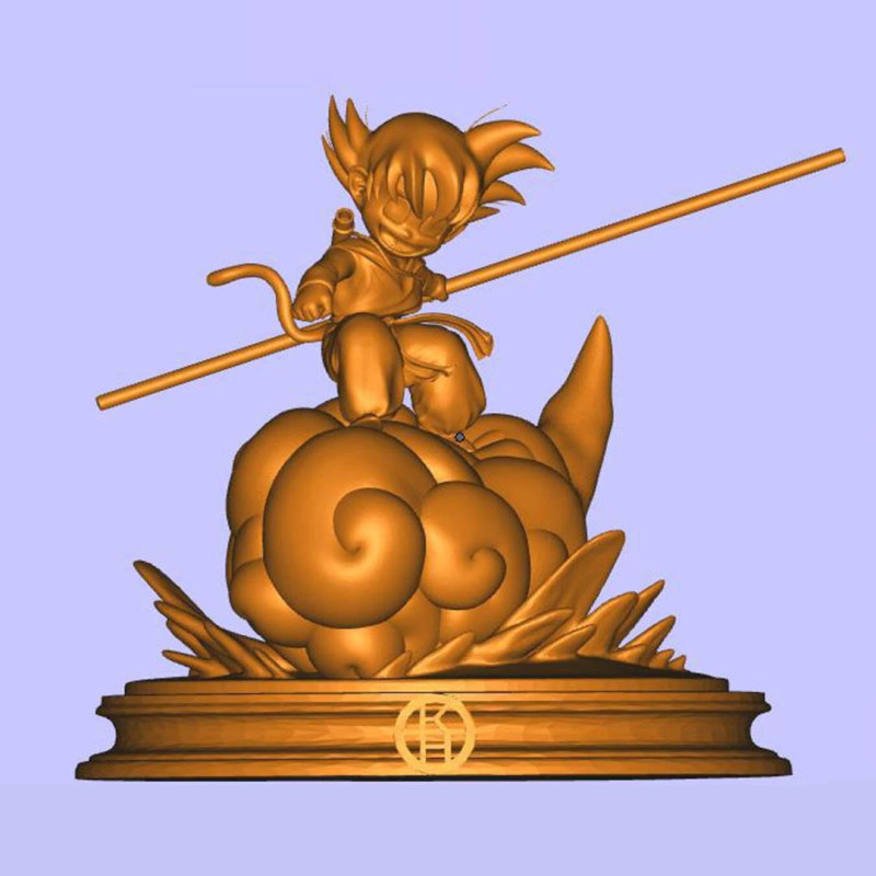 Goku Kid Figurine 3D Druckmodell .c4d .max .obj .3ds .fbx .stl .blend